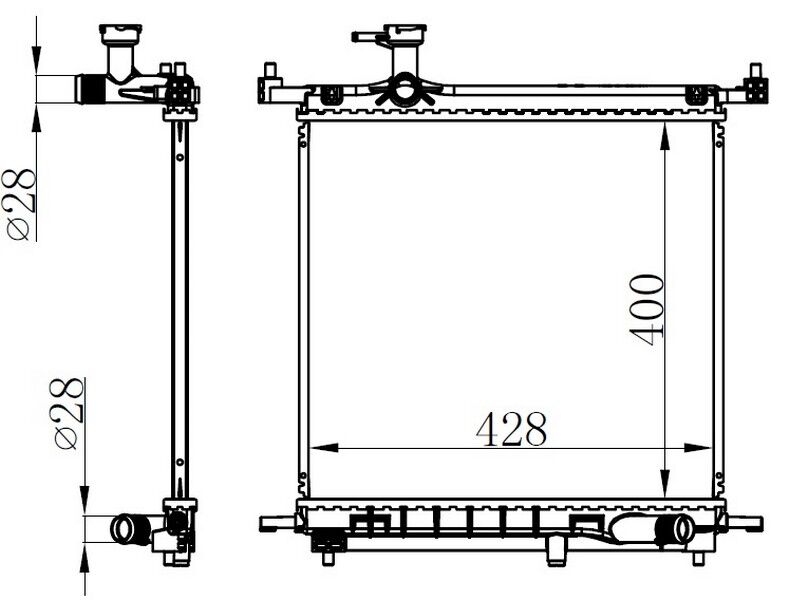 ORIS BNI388016 RADYATOR BRAZİNG MT 400X428X16 MİCRA 1.2İ 10 68770