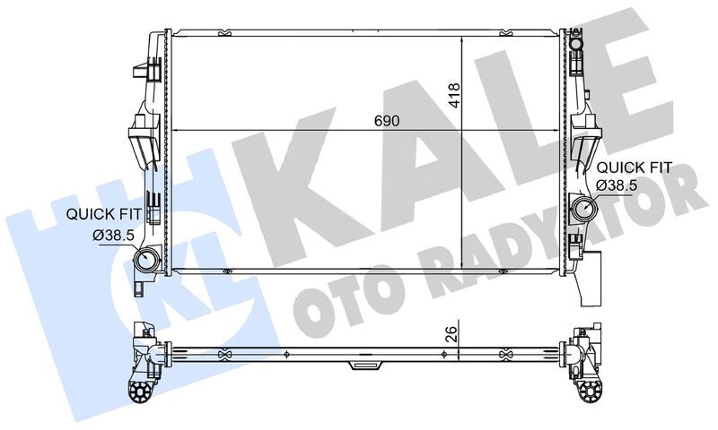 KALE 364295 MOTOR SU RADYATORU MERCEDES VITO W447 14>