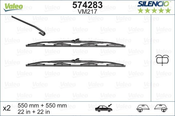 VALEO 574283 x SİLECEK SILENCIO 55 55 x2 VM217 P405