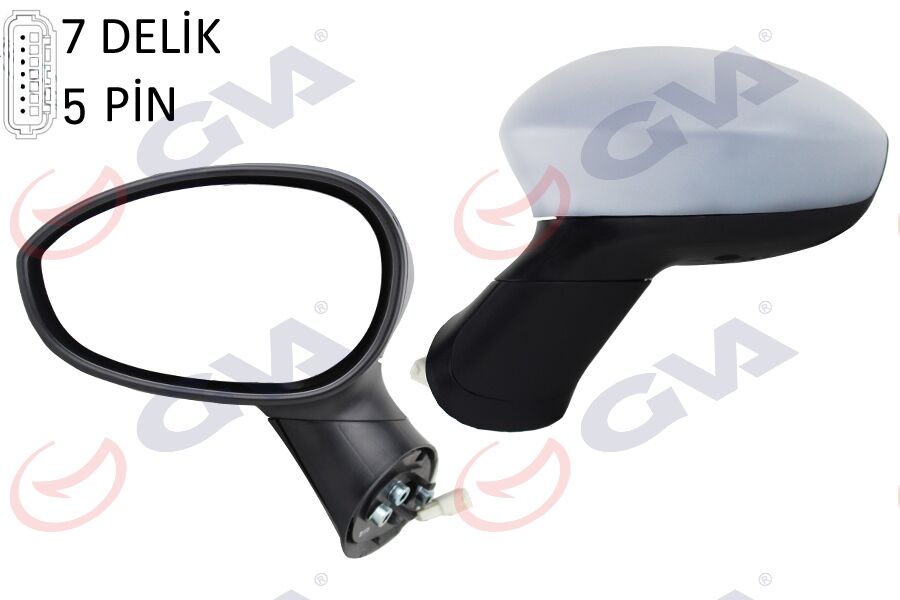 GVA 1028240 DIŞ DİKİZ AYNASI SOL GRANDE PUNTO 06>LINEA 07> ELEKTRİKLİ ISITMALI ASTARLI SENSÖRLÜ KONVEKS 5 FİŞ VM-6156EHPL