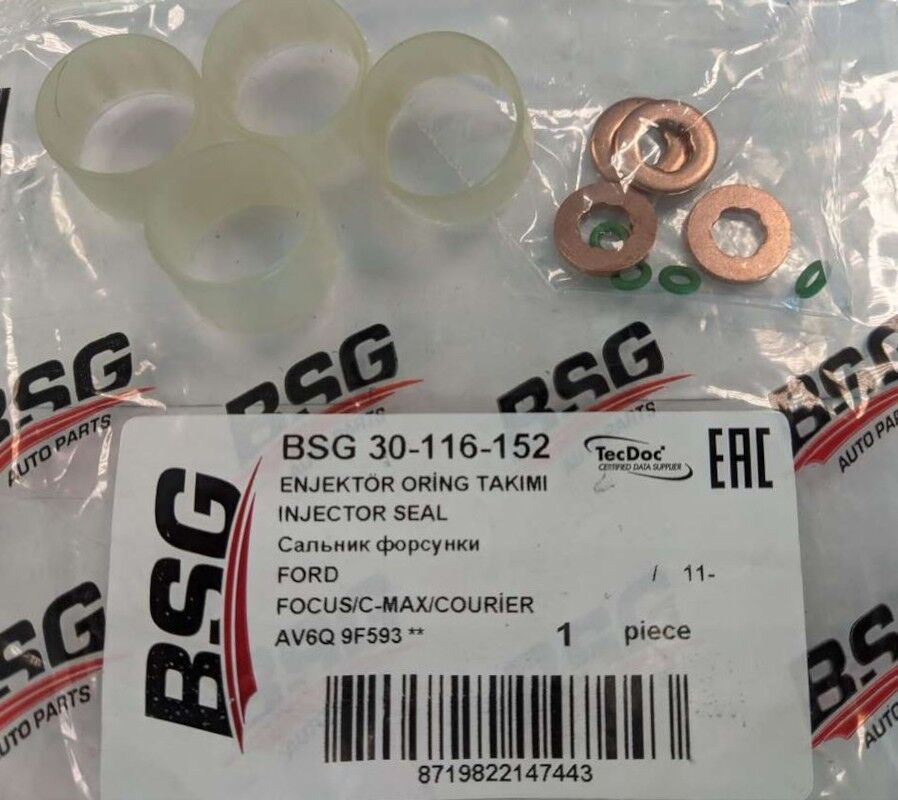 BSG BSG 30-116-152 FOCUS/C-MAX/COURIER ENJEKTÖR ORING TAKIMI BURÇ+PUL+