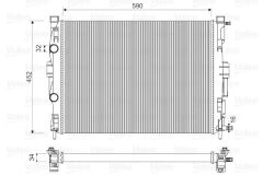 VALEO 732946 MOTOR SU RADYATÖRÜ RENAULT MEGANE II 02> SCENIC 03> 1.5-1.9DCİ/1.4-1.6-2.0 16V AC KLİMASIZ MEK 589x451x34