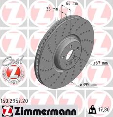 ZIMMERMANN 150.2957.20 FREN AYNASI ON SOL BMW G30 G11 X6 G06