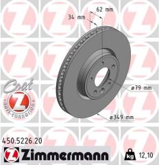 ZIMMERMANN 450.5226.20 FREN DISKI ON LAND ROVER DISCOVERY L462 RANGE ROVER SPORT L494 L405