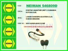 NEIMAN 546809D KONTAK ANAHTARI LOGAN-SANDERO-DUSTER-CLIO-KANGO-MEGANE SET 2 KUMANDA KUTUSU ILE