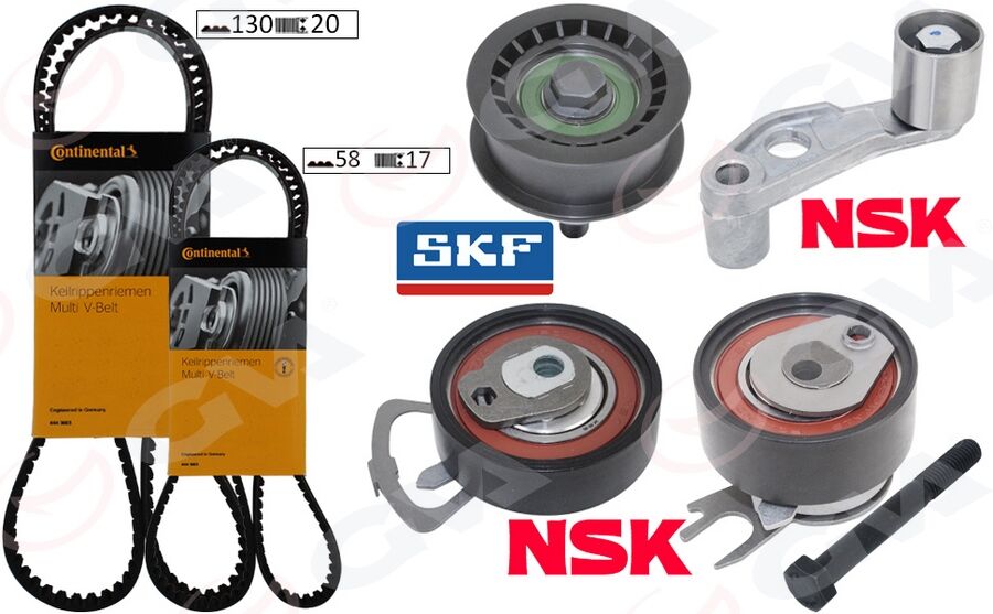 GVA 59T7509 TRİGER SETİ 130x20 POLO-CORDOBA-GOLF4-FABIA-BORA 1.4-1.6 16V BCB-BBY-BUD-BBZ-BKY-AHW-AJV-AZD-CGGB