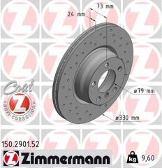 ZIMMERMANN 150.2901.52 ÖN FREN AYNASI BMW 2 F22-F87 3 F30-F80 3 F31 DELİKLİ 0986479A06-DF8050