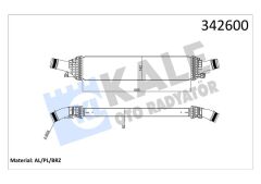 KALE 342600 TURBO RADYATÖRÜ INTERCOOLER AUDI A4-A5-A6-Q5 2.0TFSI-1.8TFSI-2.0TDI 08 > 665X134.4X58 AL-PL-BRZ