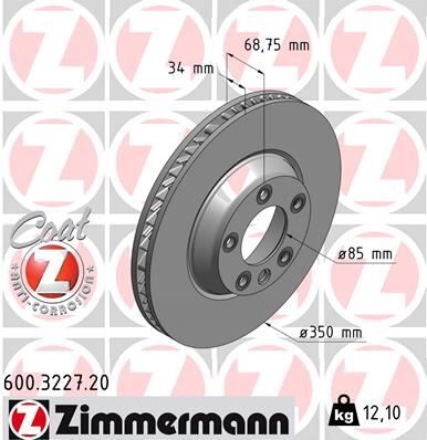 ZIMMERMANN 600.3227.20 ÖN FREN AYNASI SAĞ AUDI Q7 3.0 TDI 06 > TOUAREG 02 >CAYENNE 3.2 4.5 S TURBO 02 > 986479251-DF4760S