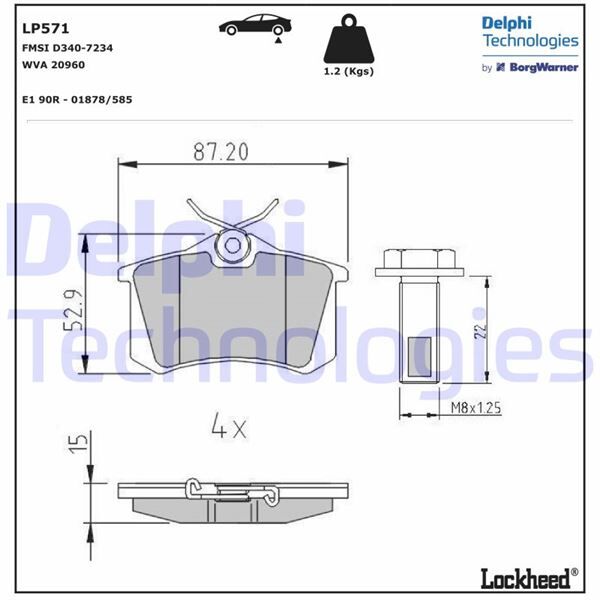 ARKA FREN BALATA RENAULT CLIO 05> KANGOO 01> LAGUNA 96> FLUENCE 09> MEGANE 96> CITROEN BERLINGO 99> C2 C3 C4 03> DS4 11> PEUGEOT 307 00> 308 07> PARTNER 96>VW POLO CLASSIC 95>01 GOLF III-IV-PASSAT III