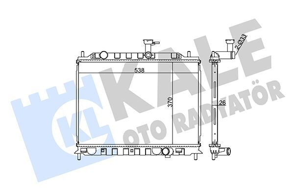 KALE 374300 RADYATÖR KIA RIO II AL/PL/BRZ 375x538x26