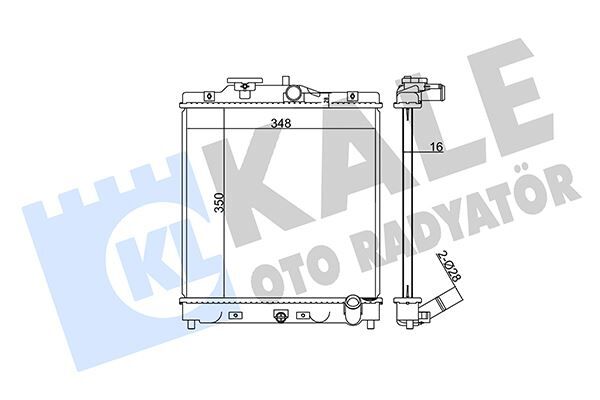 KALE 368900 RADYATÖR CIVIC V-VI-CRX III AL/PL/BRZ 350x348x17