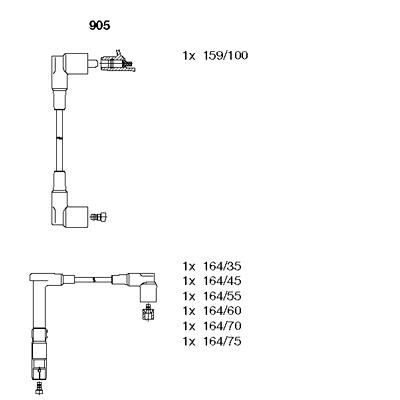 BREMI 905 ATESLEME KABLOSU SETI MERCEDES M104 W124 S124 C124 A124 W140 R129