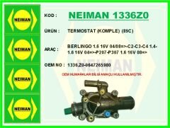 NEIMAN 1336Z0 TERMOSTAT KOMPLE BERLINGO 1.6 16V 04/08 >-C2-C3-C4 1.4-1.6 16V 04 >-P207-P307 1.6 16V 08 >