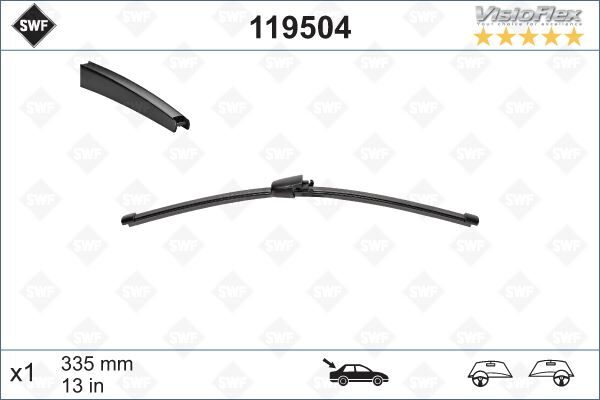 VALEO 119504 SİLECEK SÜPÜRGESİ ARKA GOLF5-GOLF6-POLO-IBIZA-TIGUAN 335 mm