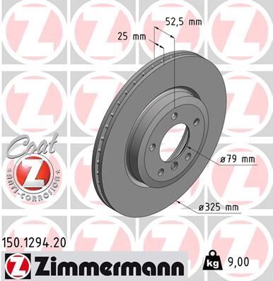 ZIMMERMANN 150.1294.20 FREN DISKI ON BMW E46 E85 E86