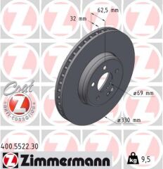 ZIMMERMANN 400.5522.30 FREN DISKI ON MERCEDES W205 S205 C205 A205 W213 S213 C238 A238 X253 C253