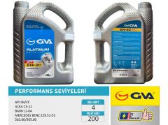 GVA 9920152 MOTOR YAĞI 5W30 4 LT PLATINUM PARTİKÜLLÜ-DPF TAM SENTETİK API SN/CF