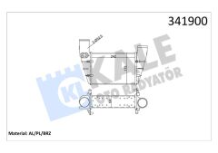 KALE 341900 TURBO RADYATÖRÜ INTERCOOLER PASSAT-A4-A6 1.8T 1.9TDI 0005 240.8X166.2X67 AL-PL-BRZ