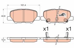 TRW GDB3583 ARKA BALATA P4008 1.6-1.8HDİ 12> / MITSUBISHI ASX 1.6L DV6 DI-D GA7W 15->