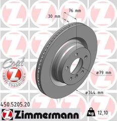 ZIMMERMANN 450.5205.20 FREN DISKI ON LAND ROVER RANGE ROVER III L322 02>12