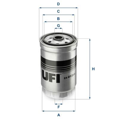 UFI 2401200 YAKIT FİLTRESİ HYUNDAI ACCENT ERA. GETZ 1.5L D4FA 06-10 / SONATA 2.0L D4EA 06-11 / i30 1.4L 1.6L CRD i 12-> / SANTAFE D4EB 06-09 / KIA RIO 1.5L CRDİ 05-> / SORENTO 2.5L D4CB 02-> 2.0L D4HA 10-12