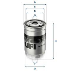 UFI 2401200 YAKIT FİLTRESİ HYUNDAI ACCENT ERA. GETZ 1.5L D4FA 06-10 / SONATA 2.0L D4EA 06-11 / i30 1.4L 1.6L CRD i 12-> / SANTAFE D4EB 06-09 / KIA RIO 1.5L CRDİ 05-> / SORENTO 2.5L D4CB 02-> 2.0L D4HA 10-12