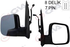 GVA 1029332 DIŞ DİKİZ AYNASI SAĞ FIORINO-BIPPER-NEMO 07> ELEKTRİKLİ ISITMALI SENSÖRLÜ ASTARLI KONVEKS 7 FİŞ VM-6115EHPSR