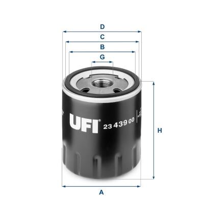 UFI 2343900 YAĞ FİLTRESİ ASTRA L-CORSA F-COMBO E-CROSSLAND-106-206-207-208-2008-301-306-307-308-3008-406-407-508 -5008-PARTNER-EXPERT-BERLINGO-JUMPY-C3-C4-C5-BOXER-JUMPER-DUCATO-DS3-4 1.2 PureTech 1.9-2.0-2.2 HDI