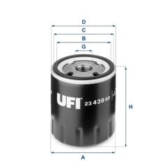 UFI 2343900 YAĞ FİLTRESİ ASTRA L-CORSA F-COMBO E-CROSSLAND-106-206-207-208-2008-301-306-307-308-3008-406-407-508 -5008-PARTNER-EXPERT-BERLINGO-JUMPY-C3-C4-C5-BOXER-JUMPER-DUCATO-DS3-4 1.2 PureTech 1.9-2.0-2.2 HDI
