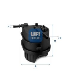 UFI 2434300 YAKIT FİLTRESİ PEUGEOT P307-P207-P206-BIPPER-NEMO-C3-C2 1.4 HDI-FUSION-FIESTA 1.4TDCI