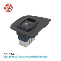 CAM AÇMA ANAHTARI FIAT DOBLO 05- SAĞ TEKLİ-ÇERÇEVELİ