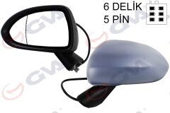 GVA 1090226 DIŞ DİKİZ AYNASI SOL CORSA D 06> ELEKTRİKLİ ISITMALI ASTARLI ASFERİK 5 FİŞ VM-964EHPAL 13187615