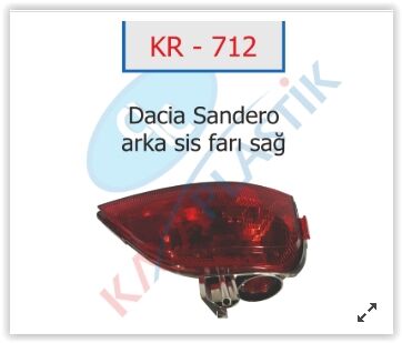 KAYA KR712 ARKA SİS FAR LAMBASI SAĞ SYMBOL-MGN 4-SANDERO JOY MODEL