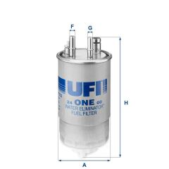 UFI 24ONE00 YAKIT FİLTRESİ DOBLO 1.9JTD 01- - FIORINO 1.3D MTJ 08- - GRANDE PUNTO 1.3D MTJ 05- - PUNTO EV