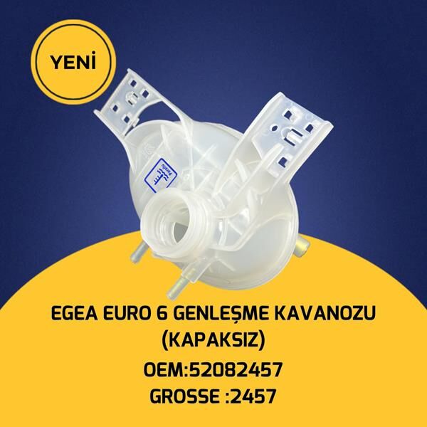 GROSSE 2457 RADYATÖR EK SU DEPOSU GENLEŞME KAVANOZU KAPAKSIZ ÜSTDEN ÇİFT ÇIKIŞ FIAT EGEA 16> 1.3D MJET 1.6D MJET EURO 6