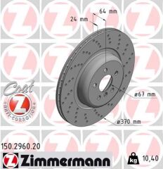 ZIMMERMANN 150.2960.20 FREN DISKI ARKA SAG BMW G30 G31 G32 G11 G12 DELIKLI M Performance