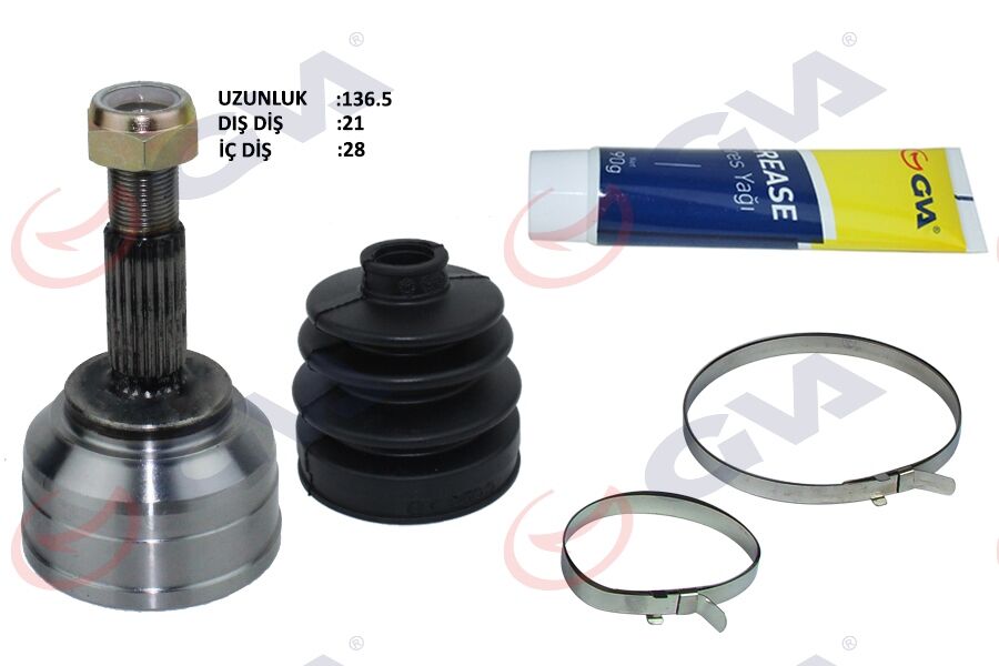 GVA 4419002K AKS KAFASI DIŞ ÖN DACIA LOGAN 06> SANDERO 08> 1.4-1.6 21x28x49 137.5mm