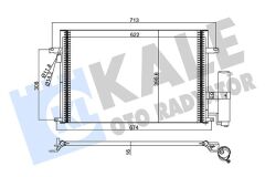 KALE 377100 KLİMA RADYATÖRÜ KONDANSÖRÜ CHEVROLET LACETTI-NUBIRA 05>13 AL/AL 622x407x16