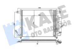 KALE 377000 KLİMA RADYATÖRÜ KONDENSERİ CHEVROLET AVEO-KALOS 1.4i 16V 02> AL/AL 560x457.5x18