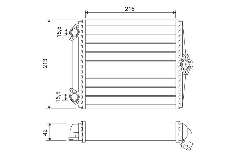 VALEO 734637 KALORIFER RADYATORU MERCEDES S-CLASS W126 85>91