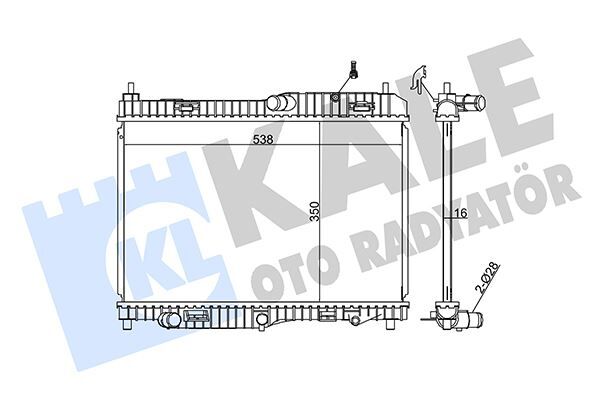 KALE 356000 SU RADYATÖRÜ FORD FİESTA 08> 1.4 ZETEC OTOMATİK ŞANZIMAN