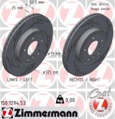 ZIMMERMANN 150.1294.53 FREN DISKI ON BMW E46 E85 E86 CIZGILI