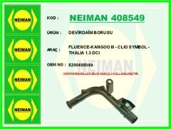 NEIMAN 408549 DEVİRDAİM SU BORUSU RENAULT KANGOO III-CLIO SYMBOL-THALIA 1.5DCI