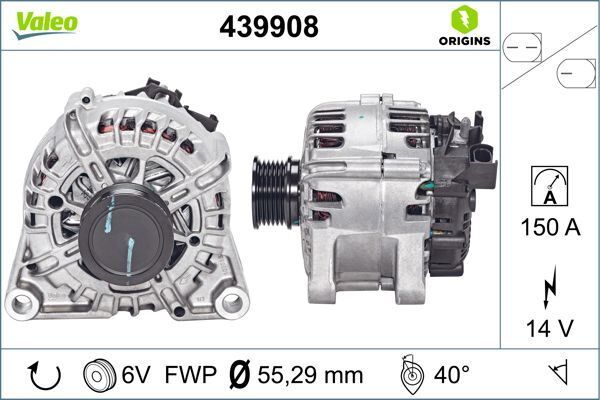 VALEO 439908 ALTERNATÖR FORD FOCUS /KUGA / C -MAX 11> 2.0 TDCİ 150 AMP