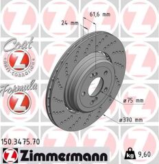 ZIMMERMANN 150.3475.70 FREN DISKI ARKA SOL BMW M5 E60 M6 E64