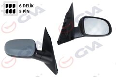 GVA 1090215 DIŞ DİKİZ AYNASI SAĞ CORSA C 01> ELEKTRİKLİ ISITMALI ASTARLI KONVEKS 5 FİŞ VM-200EHPR