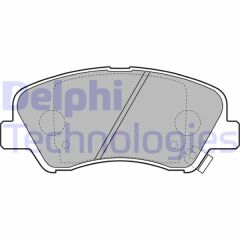 DELPHI LP2497 ÖN FREN BALATA HYUNDAI ACCENT BLUE 1.4L 1.6L benzinli 10-> 1.6L CRDi dizel 10-> / ELANTRA 1.6L D4FB G4FG 6 vites 16-> / KIA RIO 1.4L D4FC 11->