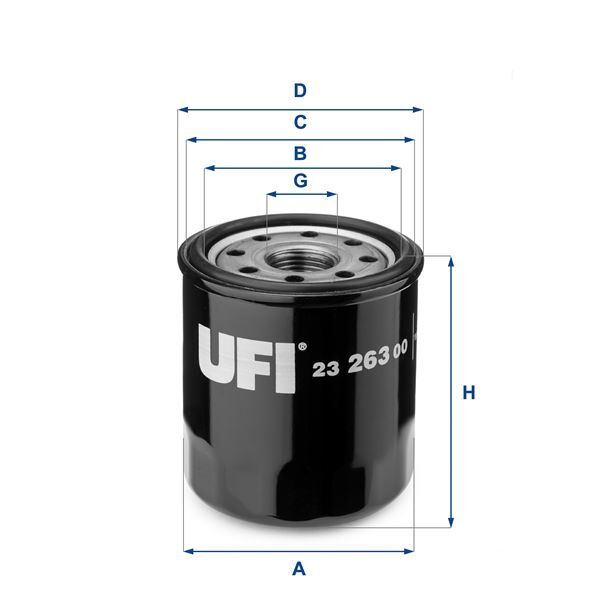 UFI 2326300 YAĞ FİLTRESİ TOYOTA COROLLA AE92 AE101 AE111 ZZE111 ZZE112 ZZE120 ZZE121 88-06 ZRE210 19->/ AVENSIS 98-08 / C-HR NGX10 ZYX10 16-> / COROLLA ZRE210 19-> / CORONA. CARINA E 92-98 / YARIS 99-11
