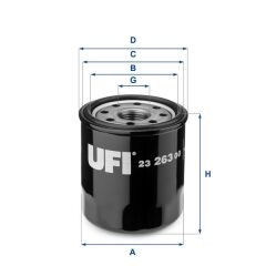 UFI 2326300 YAĞ FİLTRESİ TOYOTA COROLLA AE92 AE101 AE111 ZZE111 ZZE112 ZZE120 ZZE121 88-06 ZRE210 19->/ AVENSIS 98-08 / C-HR NGX10 ZYX10 16-> / COROLLA ZRE210 19-> / CORONA. CARINA E 92-98 / YARIS 99-11